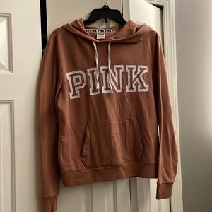 Victoria secret PINK hoodie, soft, brownish blush, large